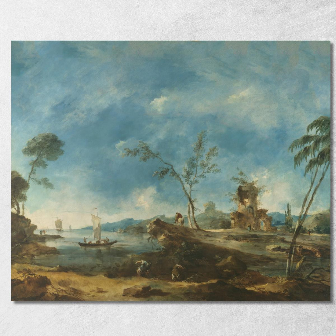Paesaggio Fantastico 2 Francesco Guardi fgr12 quadro stampato su tela Paesaggio Fantastico 2 Francesco Guardi fgr12 quadro stampato su tela