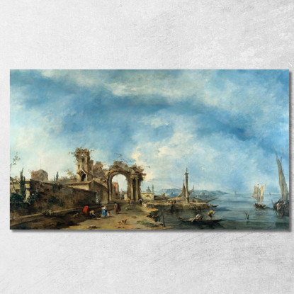 Paesaggio Fantastico Francesco Guardi fgr14 quadro stampato su tela