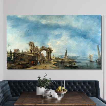 Paesaggio Fantastico Francesco Guardi fgr14 quadro stampato su tela
