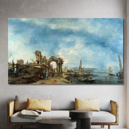 Paesaggio Fantastico Francesco Guardi fgr14 quadro stampato su tela