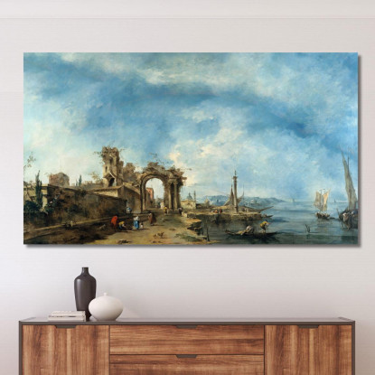 Paesaggio Fantastico Francesco Guardi fgr14 quadro stampato su tela