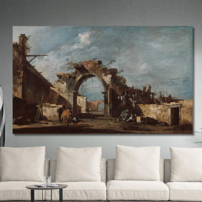 Arco In Rovina Francesco Guardi fgr19 quadro stampato su tela