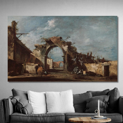 Arco In Rovina Francesco Guardi fgr19 quadro stampato su tela