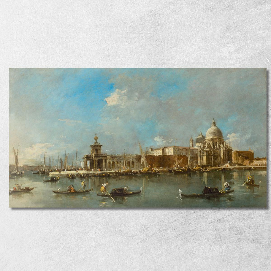 Santa Maria Della Salute E La Dogana Venezia Francesco Guardi fgr21 quadro stampato su tela Santa Maria Della Salute E La Dogana Venezia Francesco Guardi fgr21 quadro stampato su tela