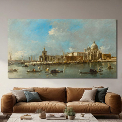 Santa Maria Della Salute E La Dogana Venezia Francesco Guardi fgr21 quadro stampato su tela
