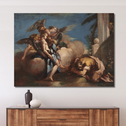 Gli Angeli Appaiono Ad Abramo Francesco Guardi fgr23 quadro stampato su tela