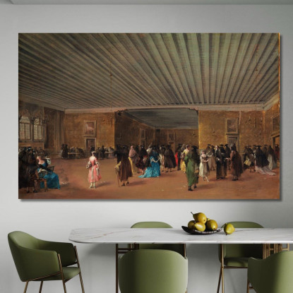 Il Ridotto Pubblico A Palazzo Dandolo Francesco Guardi fgr36 quadro stampato su tela