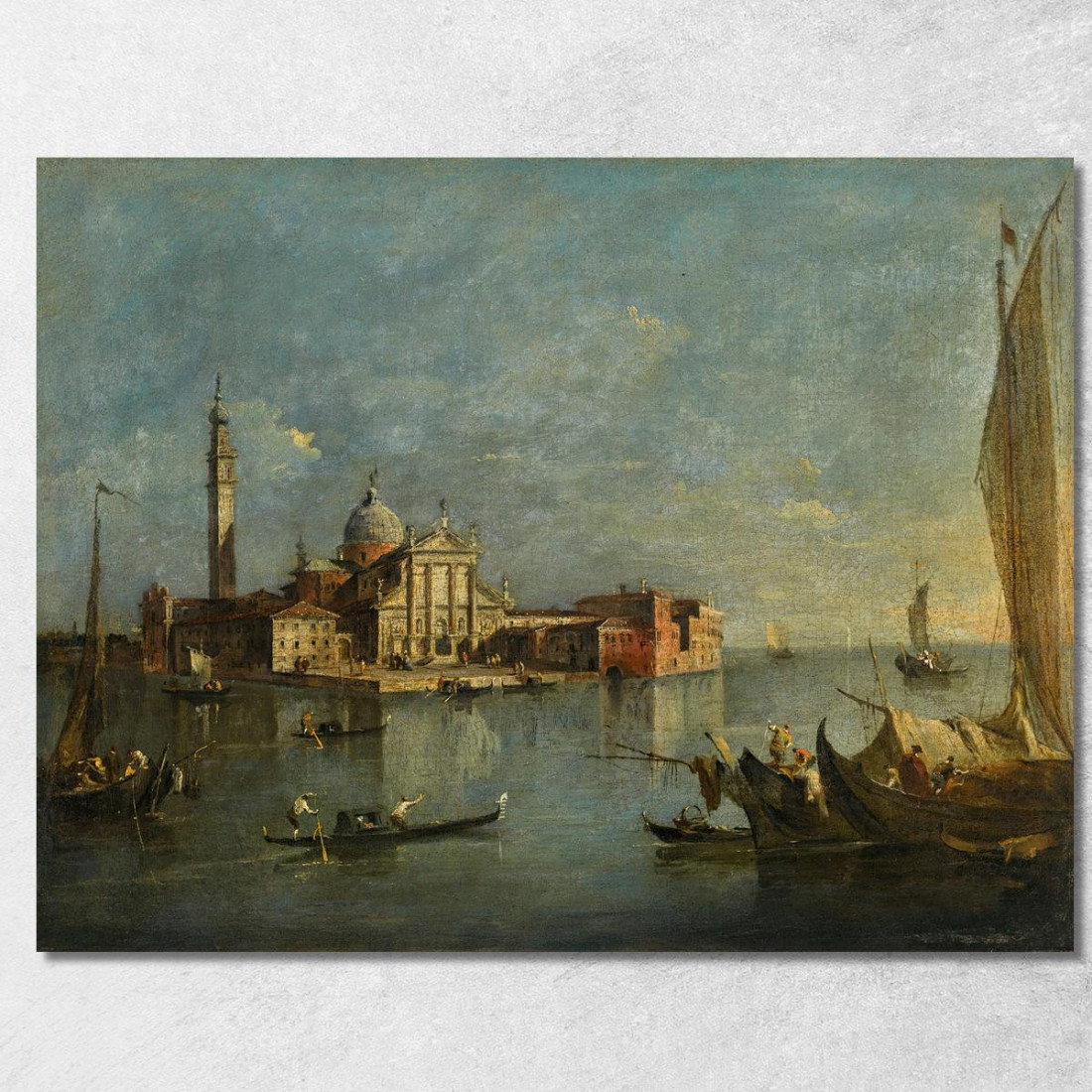 Venezia Veduta Di San Giorgio Maggiore Francesco Guardi fgr41 quadro stampato su tela Venezia Veduta Di San Giorgio Maggiore Francesco Guardi fgr41 quadro stampato su tela