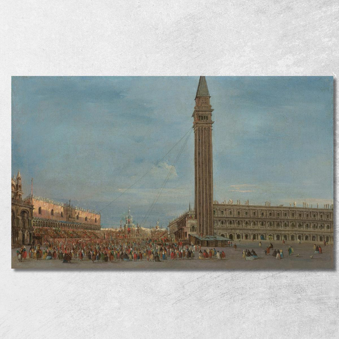 Venezia La Piazzetta San Marco Con La Festa Del Giovedì Grasso Francesco Guardi fgr45 quadro stampato su tela Venezia La Piazzetta San Marco Con La Festa Del Giovedì Grasso Francesco Guardi fgr45 quadro stampato su tela