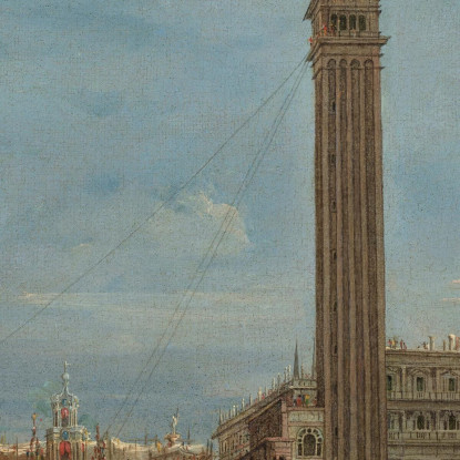 Venezia La Piazzetta San Marco Con La Festa Del Giovedì Grasso Francesco Guardi fgr45 quadro stampato su tela