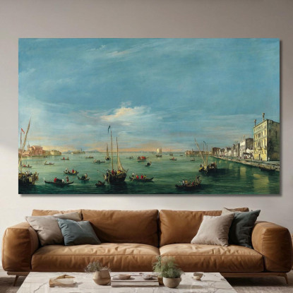 Veduta Del Canale Della Giudecca E Delle Zattere Francesco Guardi fgr50 quadro stampato su tela