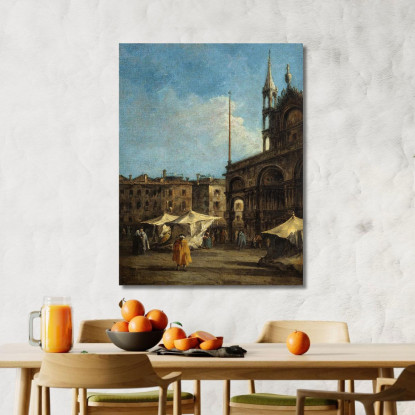 Veduta Di Piazza San Marco A Venezia Francesco Guardi fgr53 quadro stampato su tela