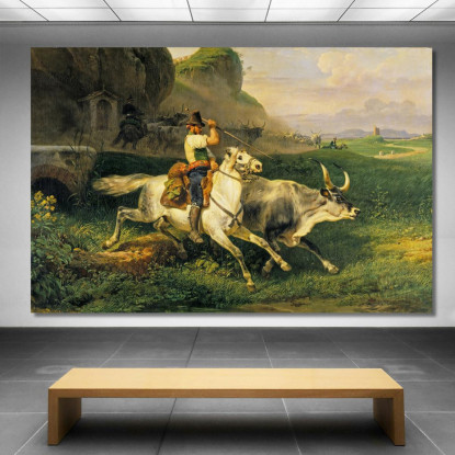 Un Pastore Romano Che Guida Il Bestiame Horace Vernet hvr2 quadro stampato su tela