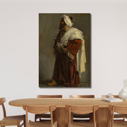 Guerriero Arabo Horace Vernet hvr7 quadro stampato su tela