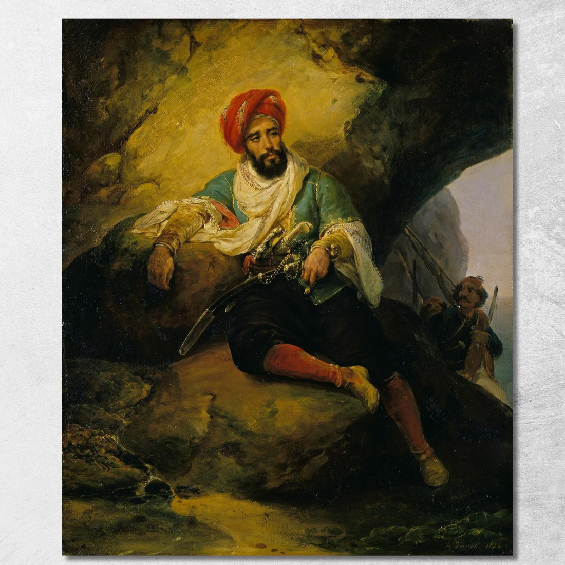 Corrado Il Corsaro Horace Vernet hvr10 quadro stampato su tela Corrado Il Corsaro Horace Vernet hvr10 quadro stampato su tela