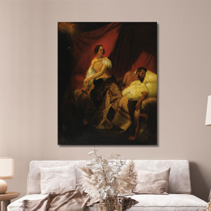 Giuditta E Oloferne Horace Vernet hvr20 quadro stampato su tela