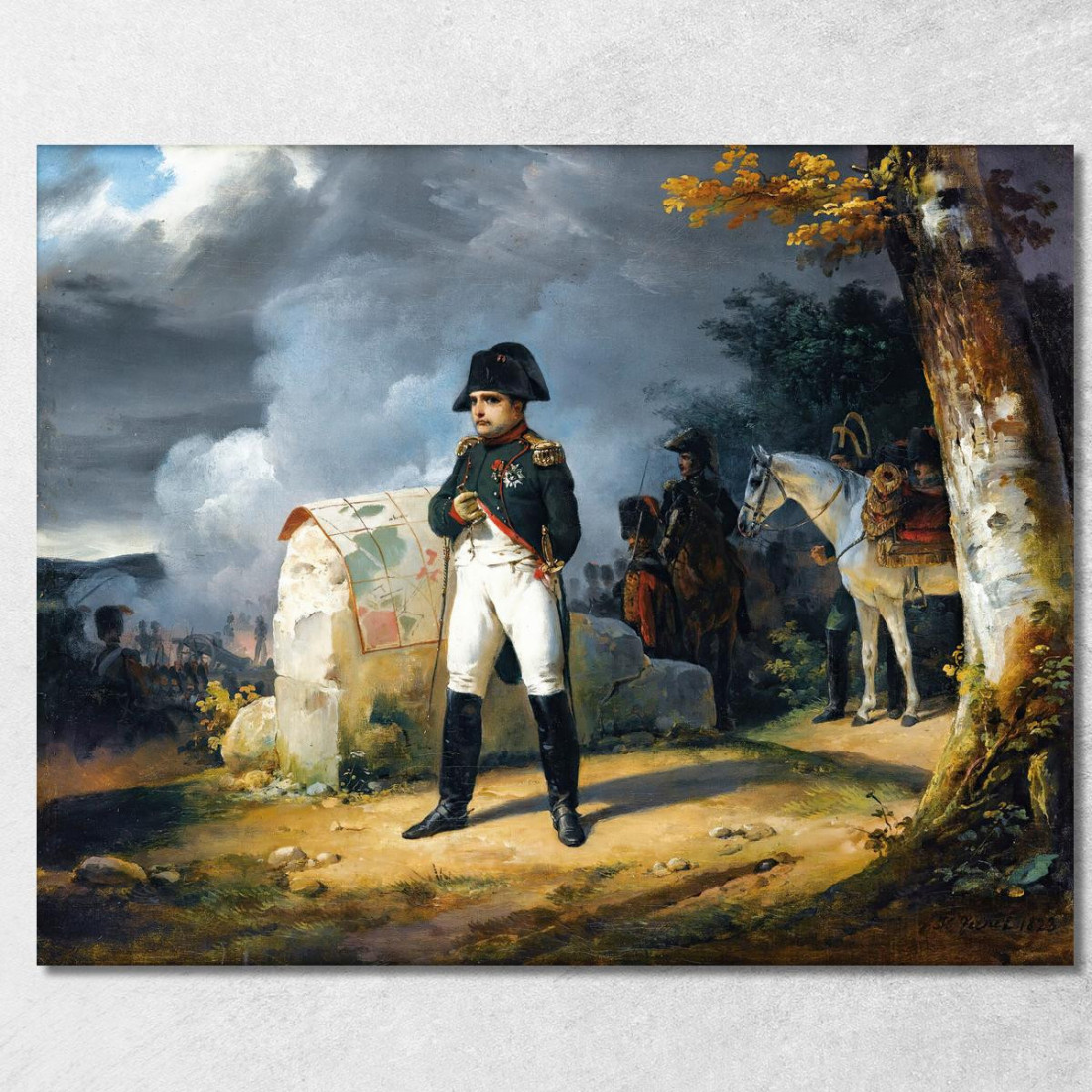 Napoleone A Charleroi Giugno 1815 Horace Vernet hvr23 quadro stampato su tela Napoleone A Charleroi Giugno 1815 Horace Vernet hvr23 quadro stampato su tela
