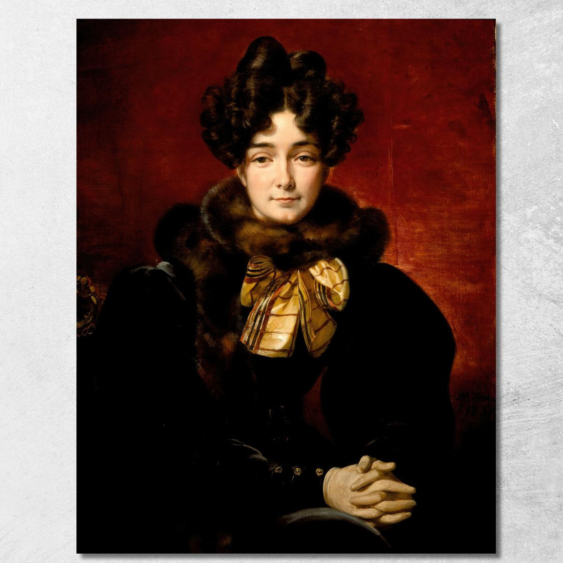Ritratto Di Una Dama Horace Vernet hvr24 quadro stampato su tela Ritratto Di Una Dama Horace Vernet hvr24 quadro stampato su tela