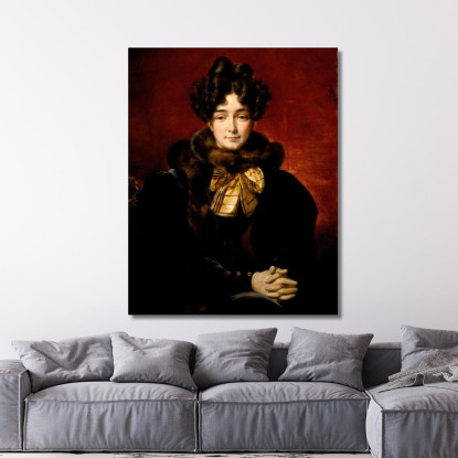 Ritratto Di Una Dama Horace Vernet hvr24 quadro stampato su tela