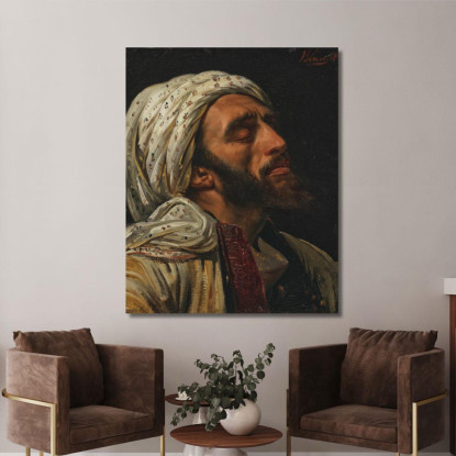 Ritratto Di Un Uomo Arabo Horace Vernet hvr26 quadro stampato su tela