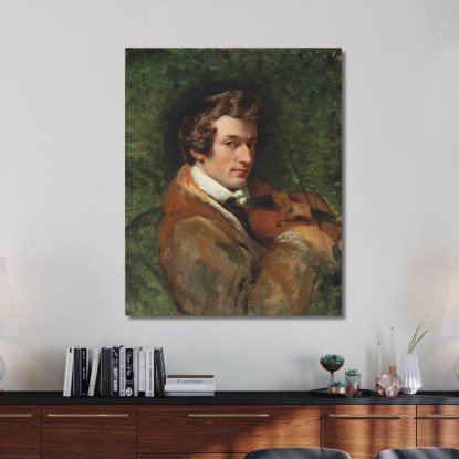 Ritratto Di Charles Auguste De Bériot Horace Vernet hvr27 quadro stampato su tela