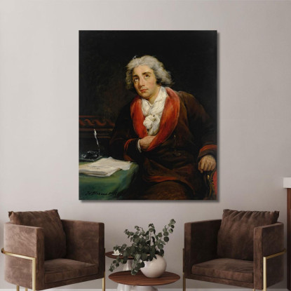 Ritratto Del Poeta André Chénier (1762-1794) Horace Vernet hvr29 quadro stampato su tela
