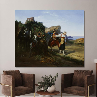 Il Brigante Tradito Horace Vernet hvr37 quadro stampato su tela