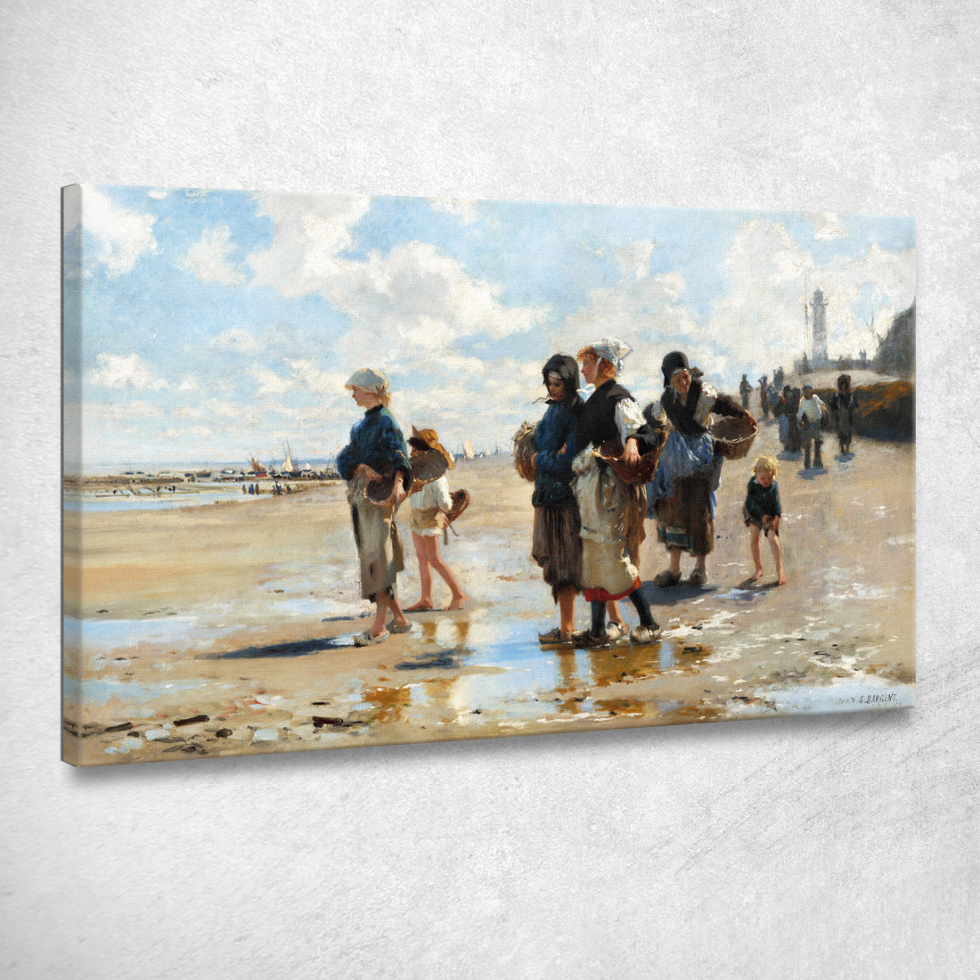Sulla Strada Per La Pesca John Singer Sargent jss69 quadro stampato su tela