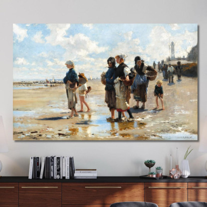 Sulla Strada Per La Pesca John Singer Sargent jss69 quadro stampato su tela