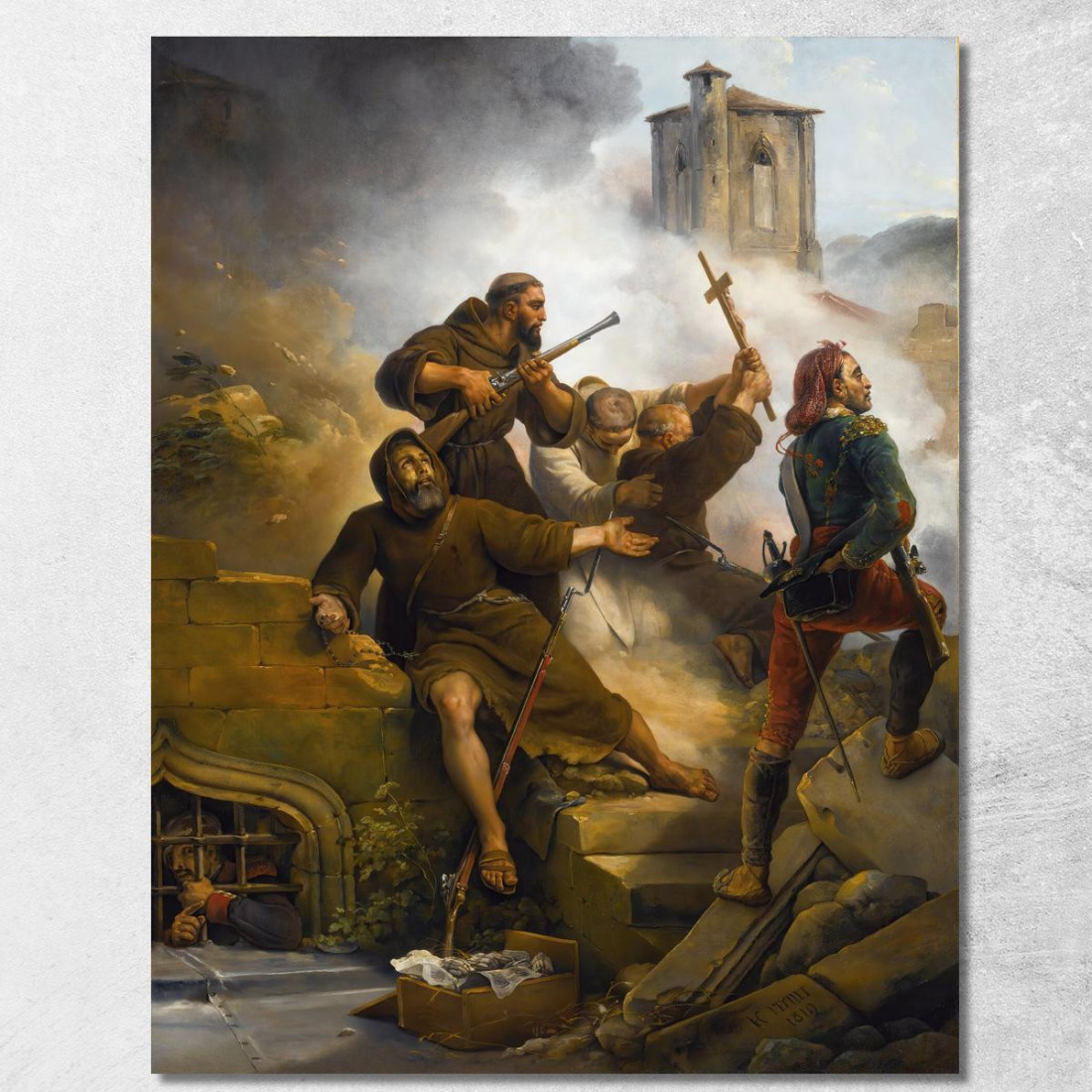 L'Assedio Di Saragozza Horace Vernet hvr43 quadro stampato su tela L'Assedio Di Saragozza Horace Vernet hvr43 quadro stampato su tela