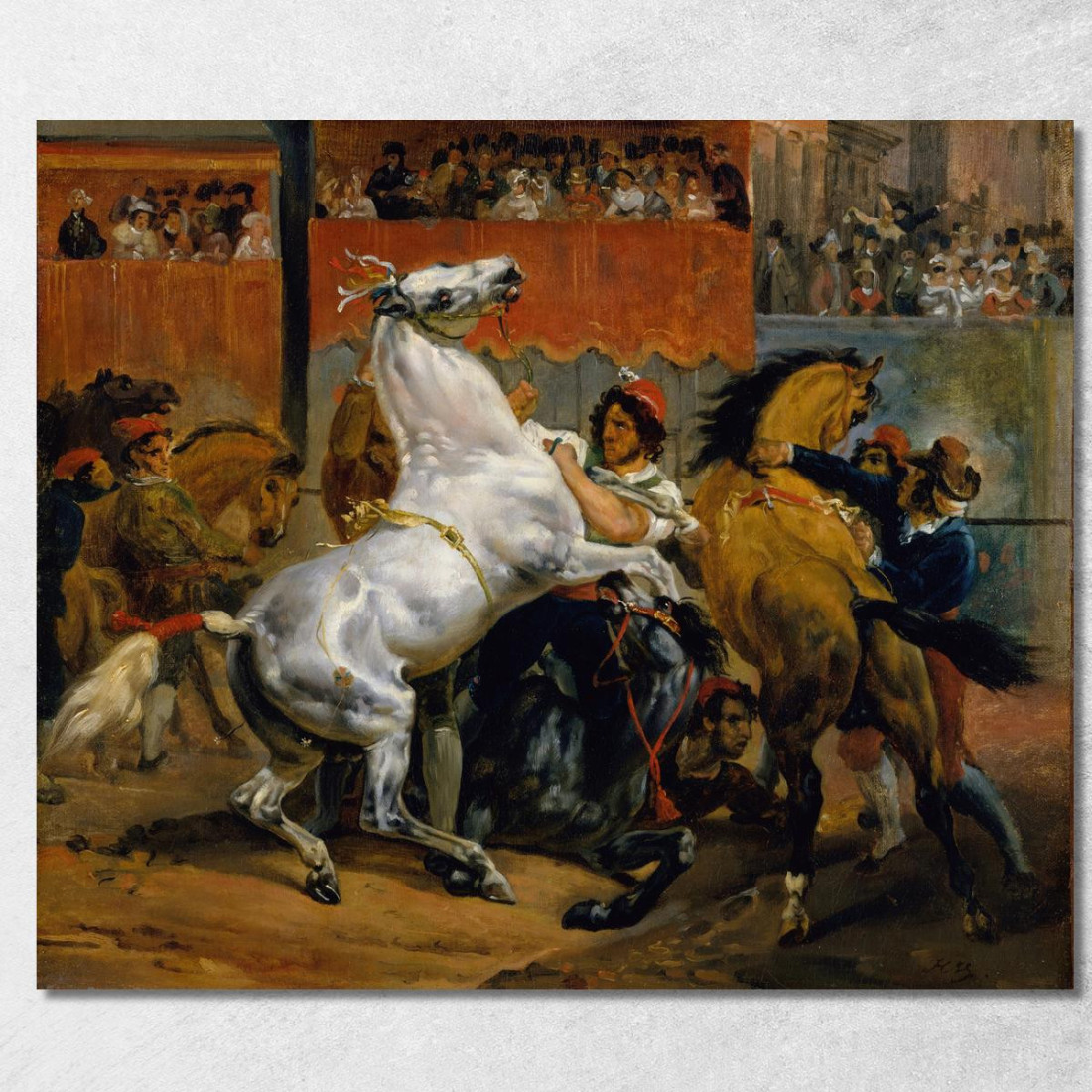 L'Inizio Della Corsa Dei Cavalli Senza Fantino Horace Vernet hvr44 quadro stampato su tela L'Inizio Della Corsa Dei Cavalli Senza Fantino Horace Vernet hvr44 quadro stampato su tela