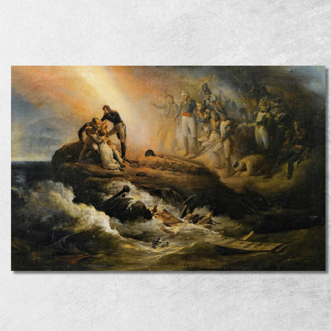 La Tomba Di Napoleone A Sant'Elena Horace Vernet hvr45 quadro stampato su tela La Tomba Di Napoleone A Sant'Elena Horace Vernet hvr45 quadro stampato su tela