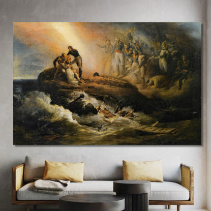 La Tomba Di Napoleone A Sant'Elena Horace Vernet hvr45 quadro stampato su tela