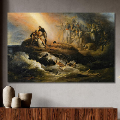 La Tomba Di Napoleone A Sant'Elena Horace Vernet hvr45 quadro stampato su tela