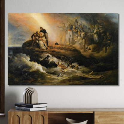 La Tomba Di Napoleone A Sant'Elena Horace Vernet hvr45 quadro stampato su tela