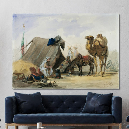 Un Accampamento Arabo Isidore Pils ipl1 quadro stampato su tela