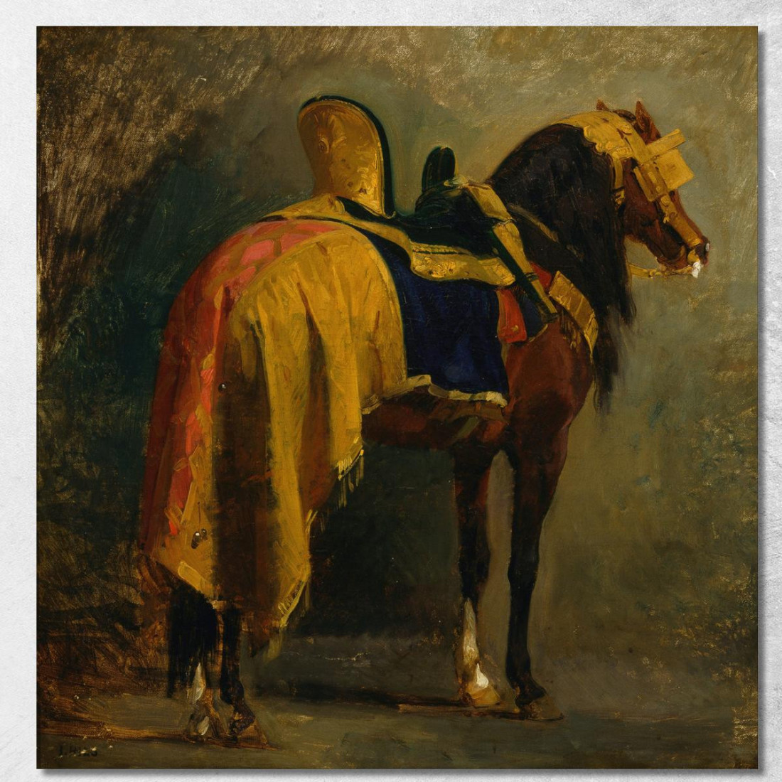 Cavallo Bardato Isidore Pils ipl9 quadro stampato su tela Cavallo Bardato Isidore Pils ipl9 quadro stampato su tela