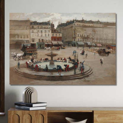 Lavanderia A Place Pigalle Marzo 1871 Isidore Pils ipl10 quadro stampato su tela