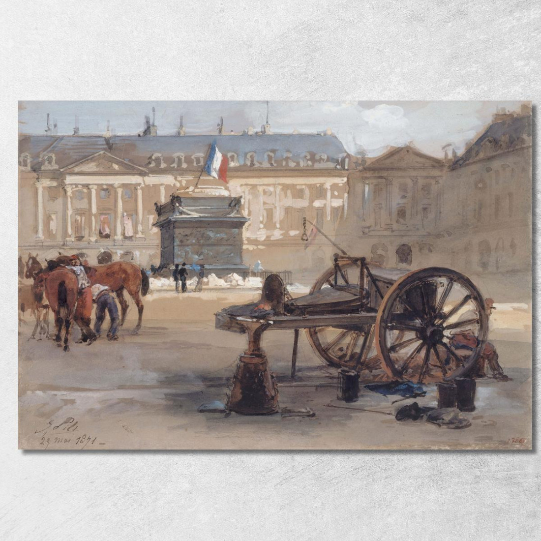 Place Vendôme Dopo La Demolizione Della Colonna Isidore Pils ipl11 quadro stampato su tela Place Vendôme Dopo La Demolizione Della Colonna Isidore Pils ipl11 quadro stampato su tela