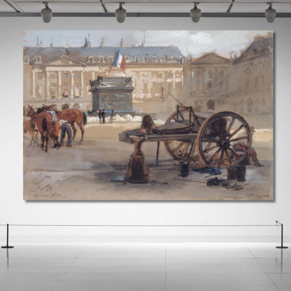 Place Vendôme Dopo La Demolizione Della Colonna Isidore Pils ipl11 quadro stampato su tela