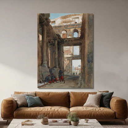 Rovine Delle Tuileries 7 Luglio 1871 Isidore Pils ipl17 quadro stampato su tela