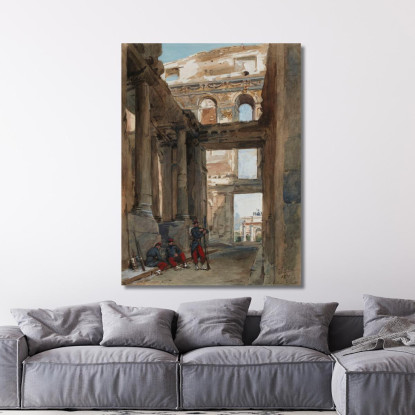 Rovine Delle Tuileries 7 Luglio 1871 Isidore Pils ipl17 quadro stampato su tela