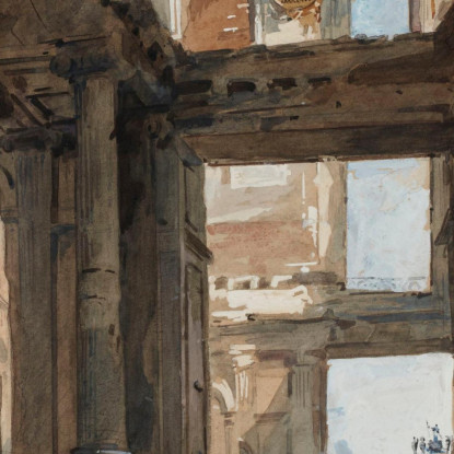Rovine Delle Tuileries 7 Luglio 1871 Isidore Pils ipl17 quadro stampato su tela