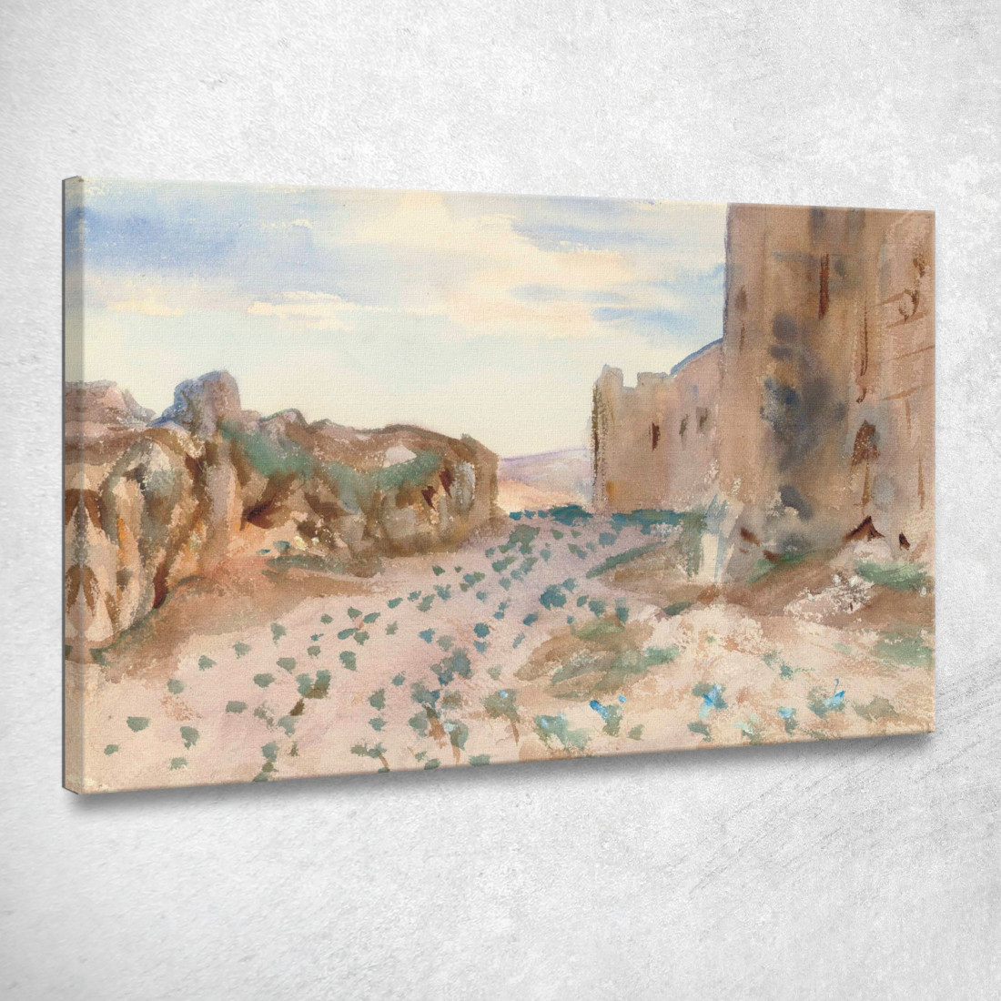 Strada E Rocce Della Fortezza John Singer Sargent jss79 quadro stampato su tela Strada E Rocce Della Fortezza John Singer Sargent jss79 quadro stampato su tela