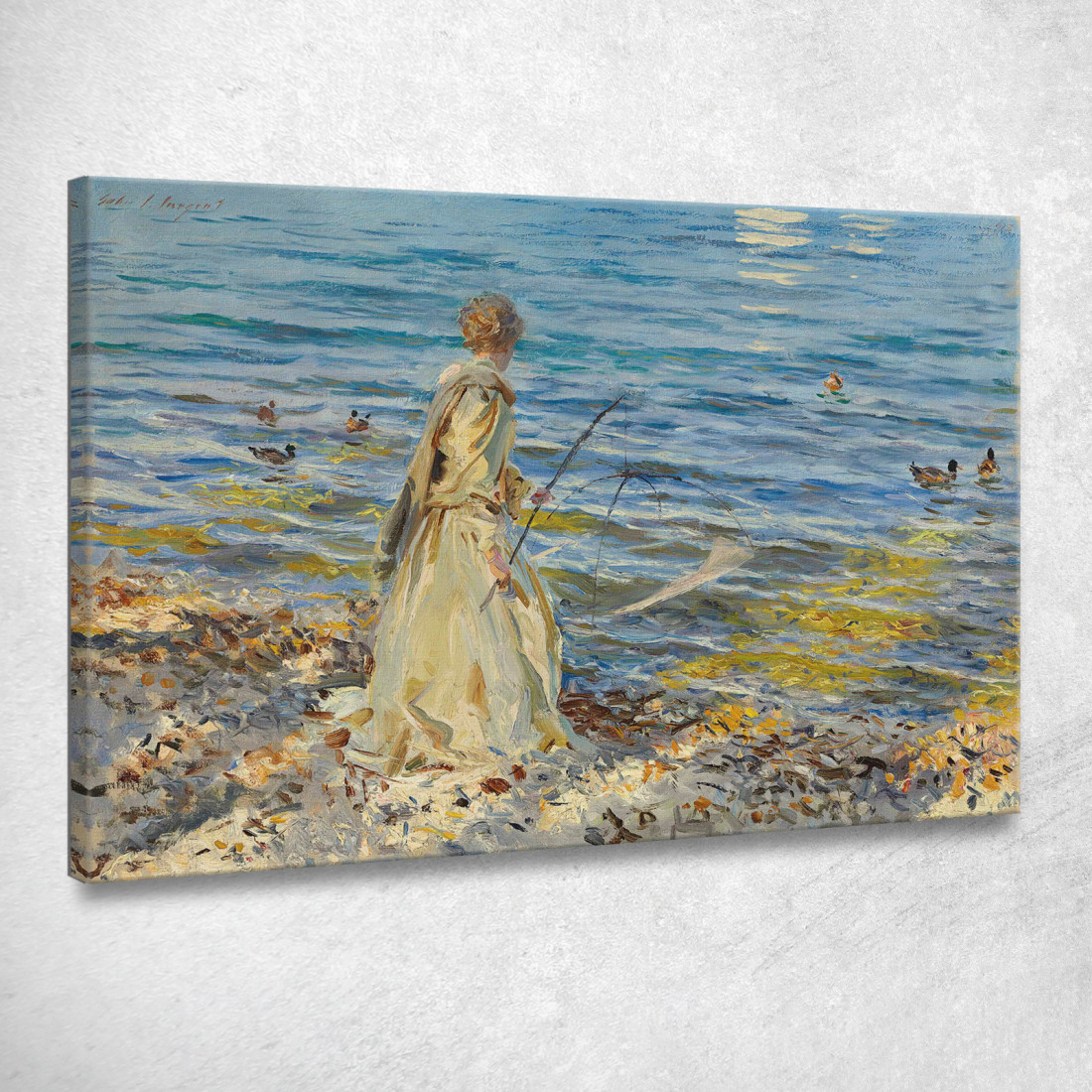 Ragazza Che Pesca John Singer Sargent jss91 quadro stampato su tela Ragazza Che Pesca John Singer Sargent jss91 quadro stampato su tela