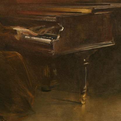 Il Pianoforte John White Alexander jwa10 quadro stampato su tela