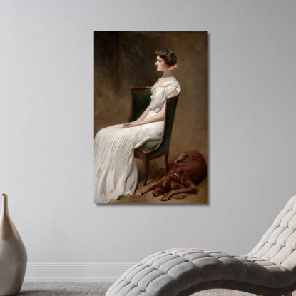 Miss Dorothy Quincy Roosevelt John White Alexander jwa11 quadro stampato su tela