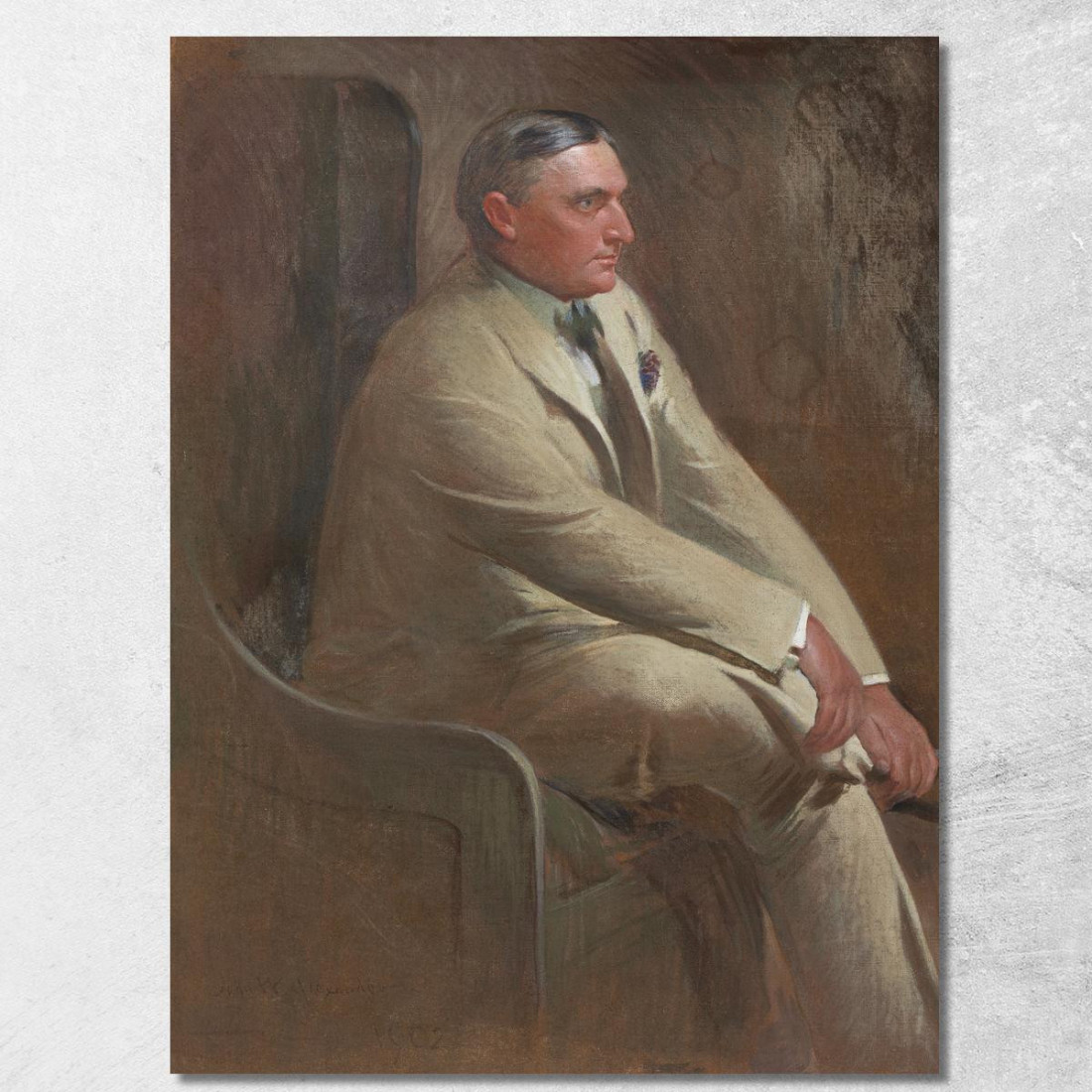 Ritratto Di William Denny John White Alexander jwa19 quadro stampato su tela Ritratto Di William Denny John White Alexander jwa19 quadro stampato su tela
