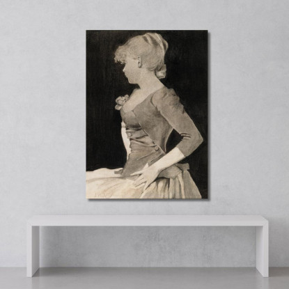 Silhouette Di Una Giovane Ragazza John White Alexander jwa21 quadro stampato su tela