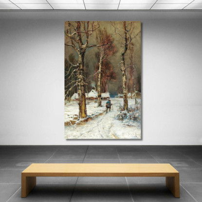 Una Sera D'Inverno Julius Sergius Klever jsk5 quadro stampato su tela